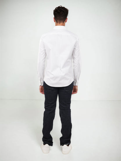 White Solid Cotton Shirt