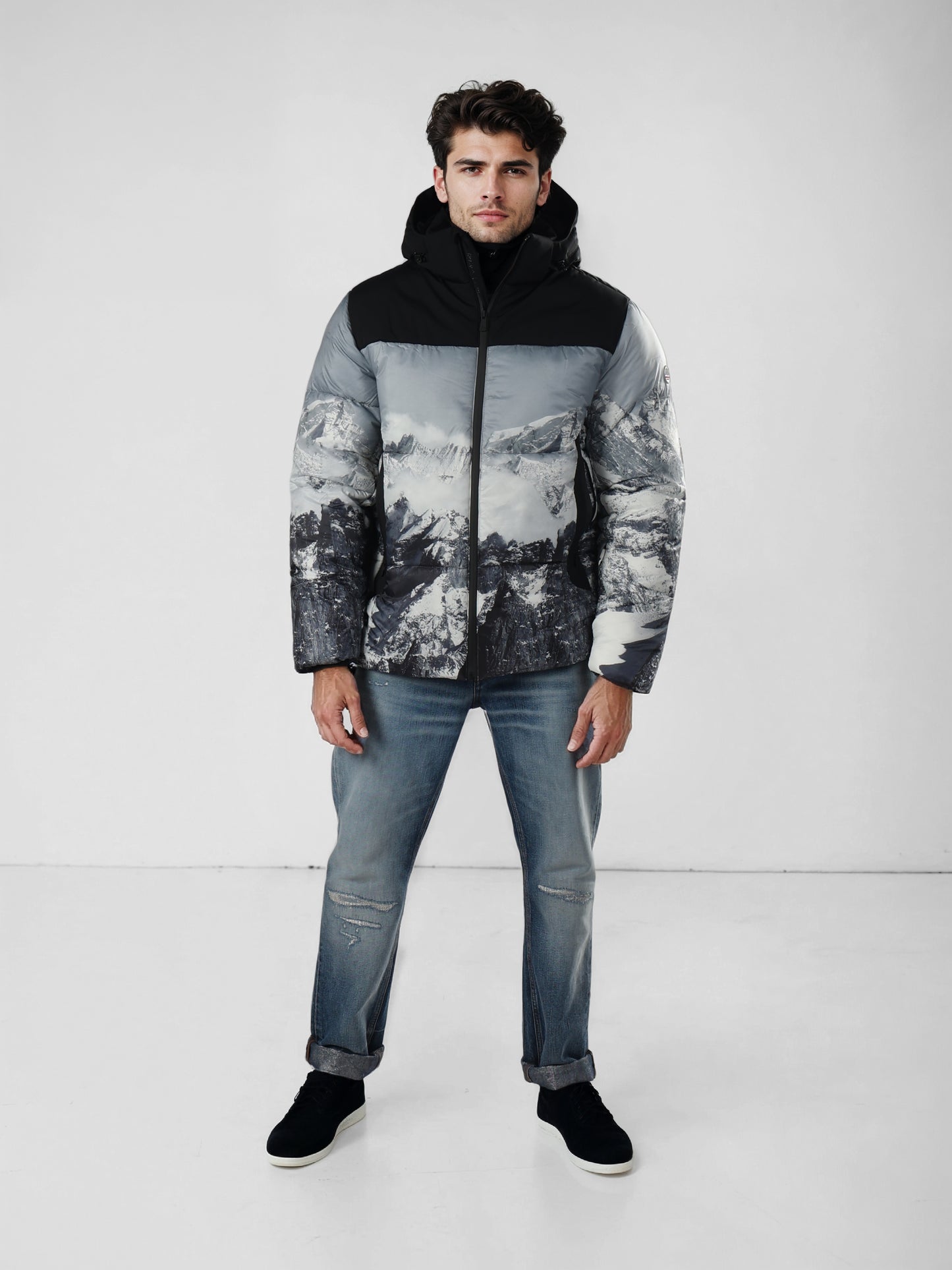 Chamonix - White Printed Polyamide Jacket