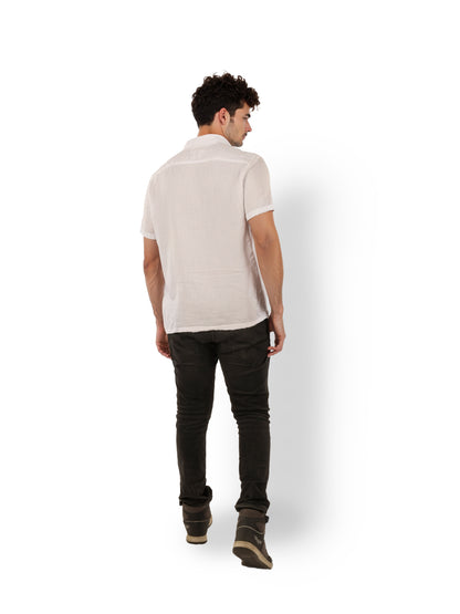 White Solid Cotton Shirt