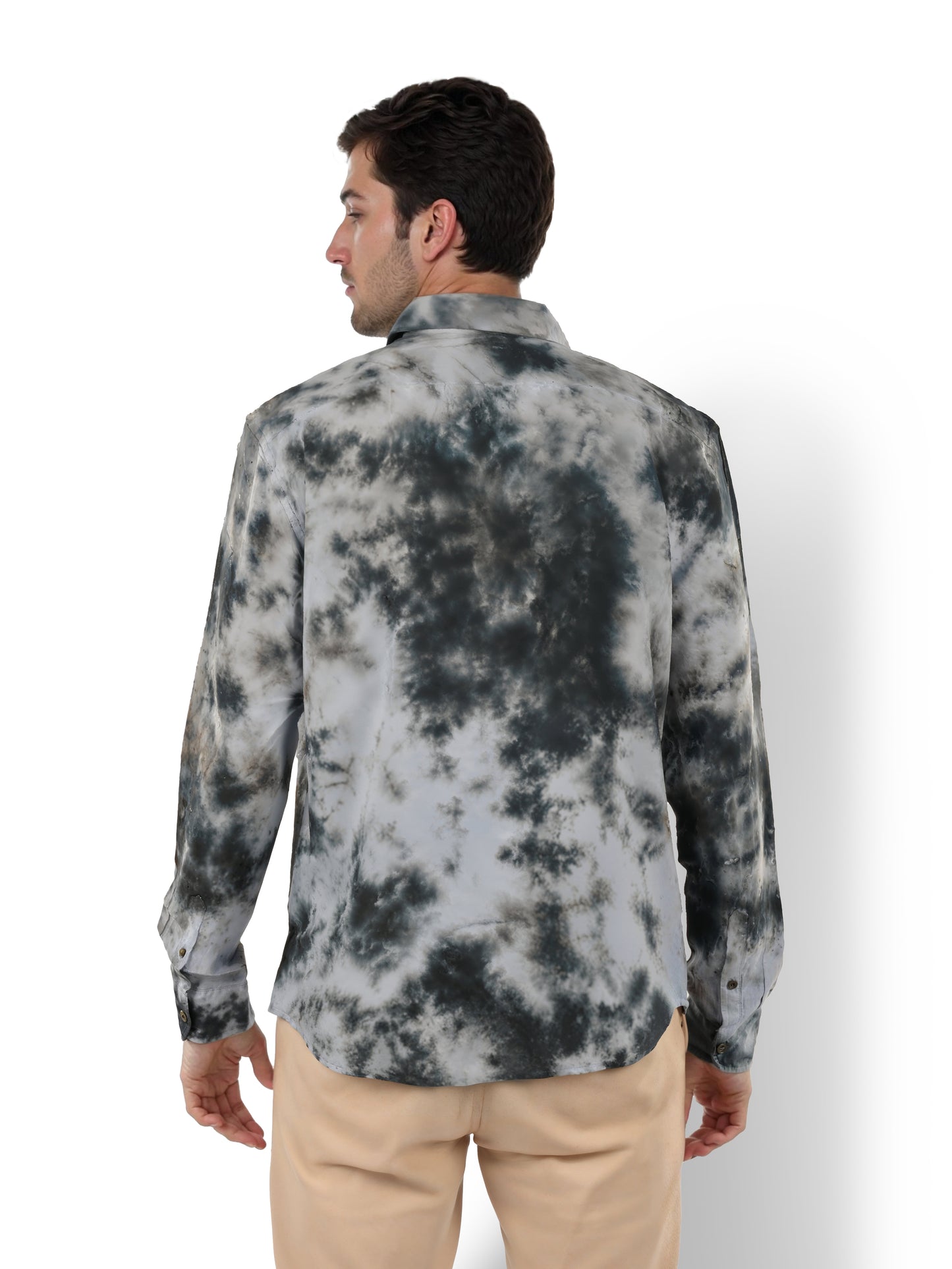 Blue Tie Dye Viscose Shirt