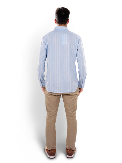 Blue Striped Linen Shirt