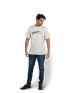 Celio* Printed Boxy Fit Cotton White T-Shirt