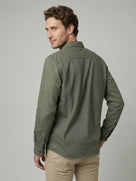 Celio Mens Olive Dobby Regular Fit Cotton Shirts