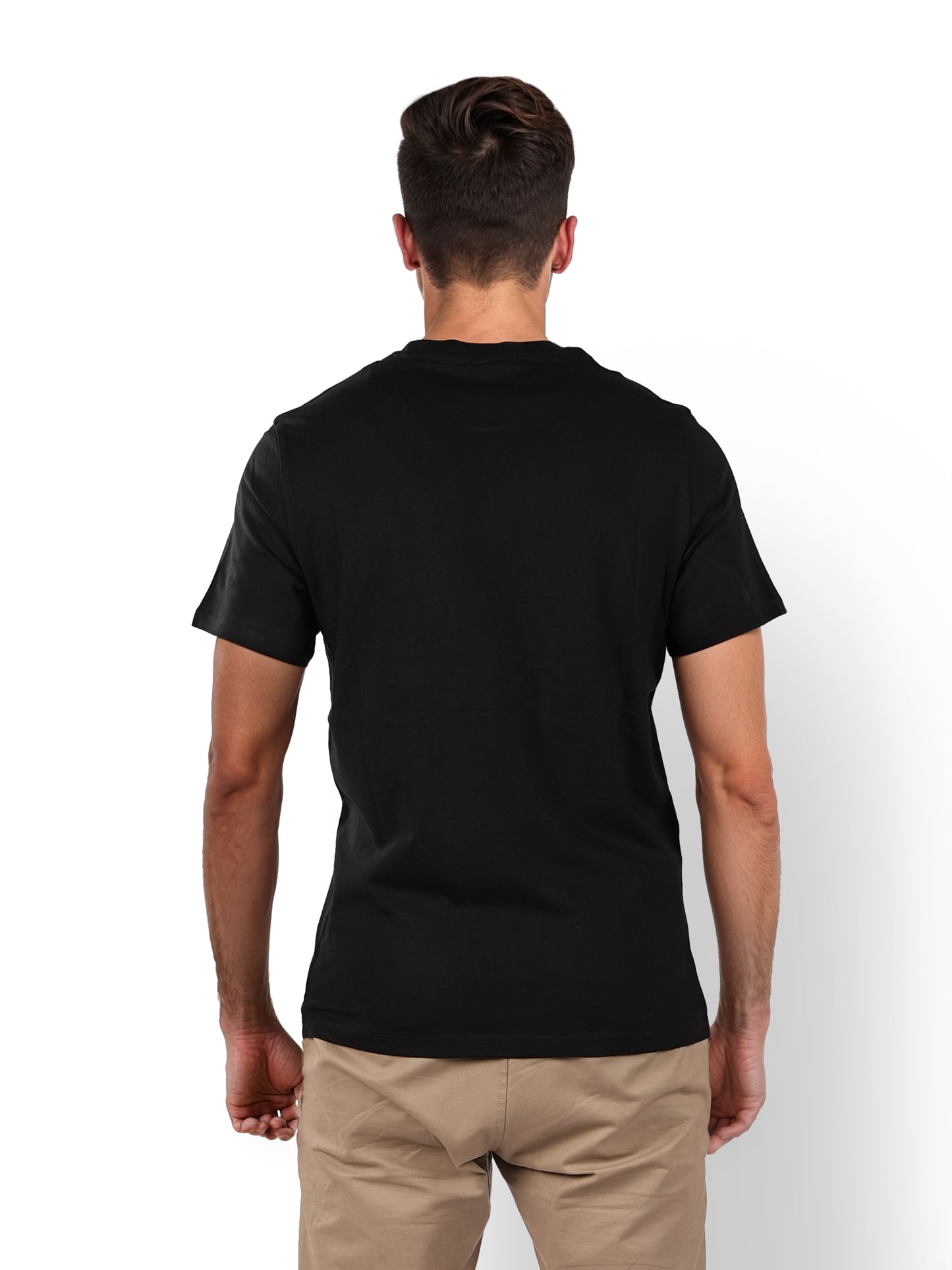 Black Printed Cotton T-shirt