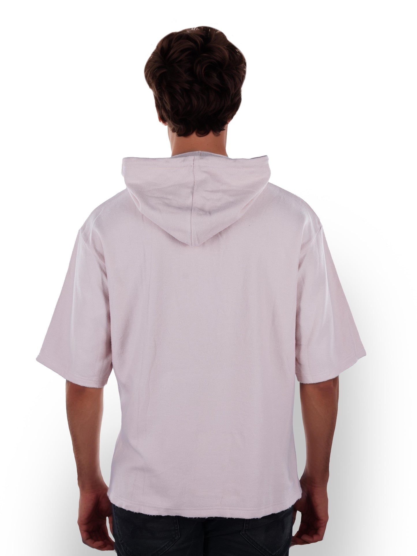 Pink Solid Cotton Sweatshirt