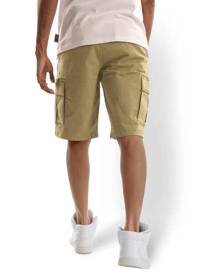 Khaki Regular Fit Shorts