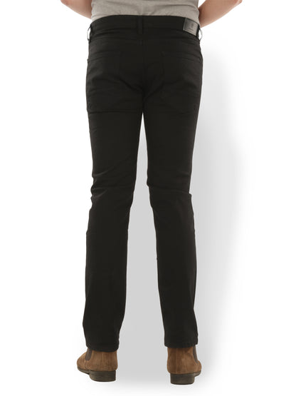 Black Straight Slim Fit Stay Dark Jeans