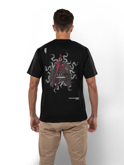 Berserk - Black Printed Cotton T-shirt