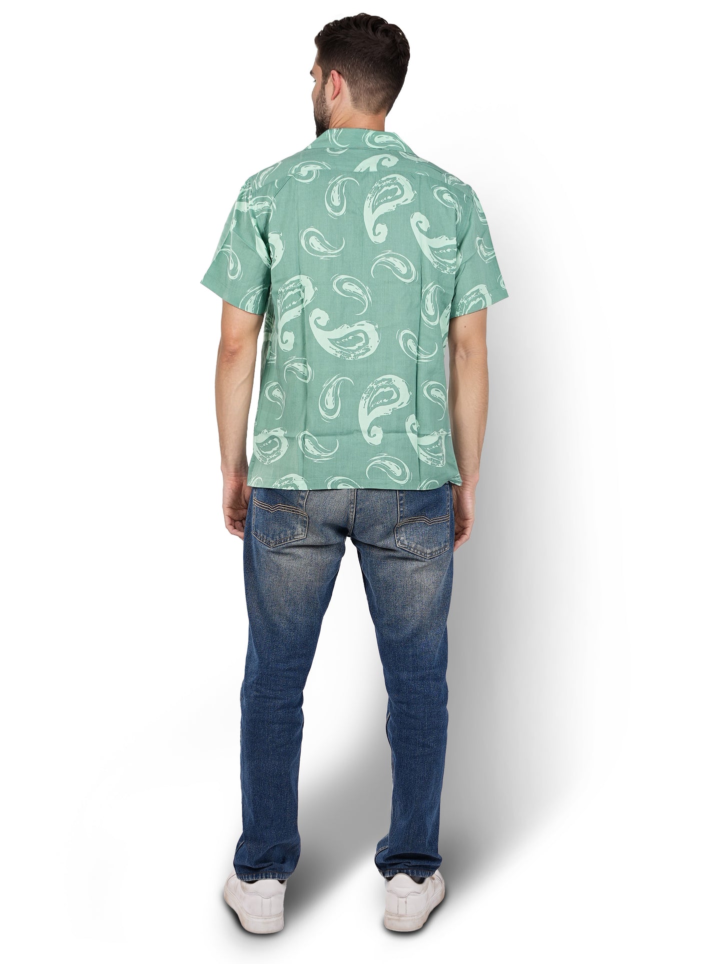 Green Printed Viscose Shirt