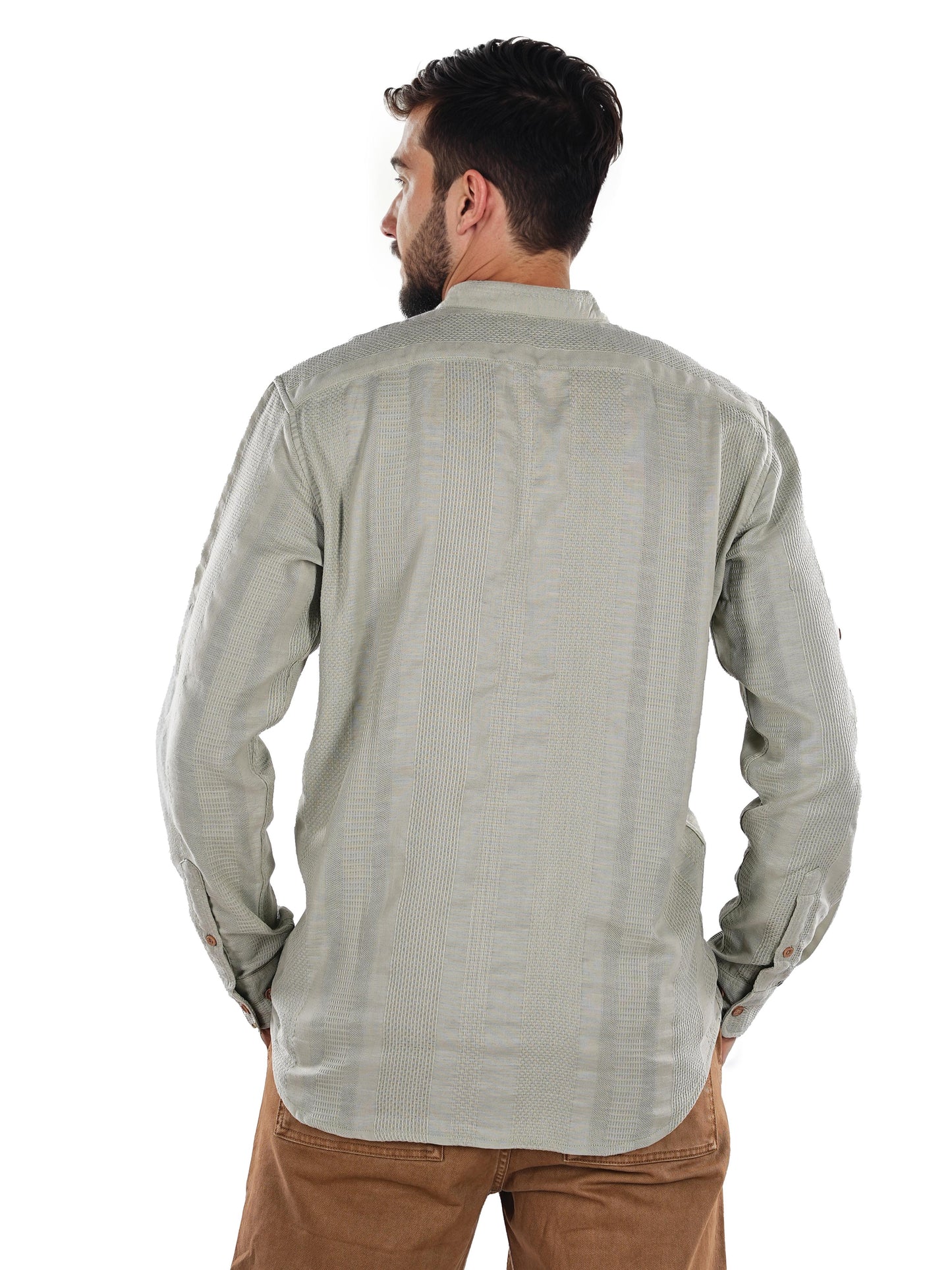 Green Solid Cotton Shirt