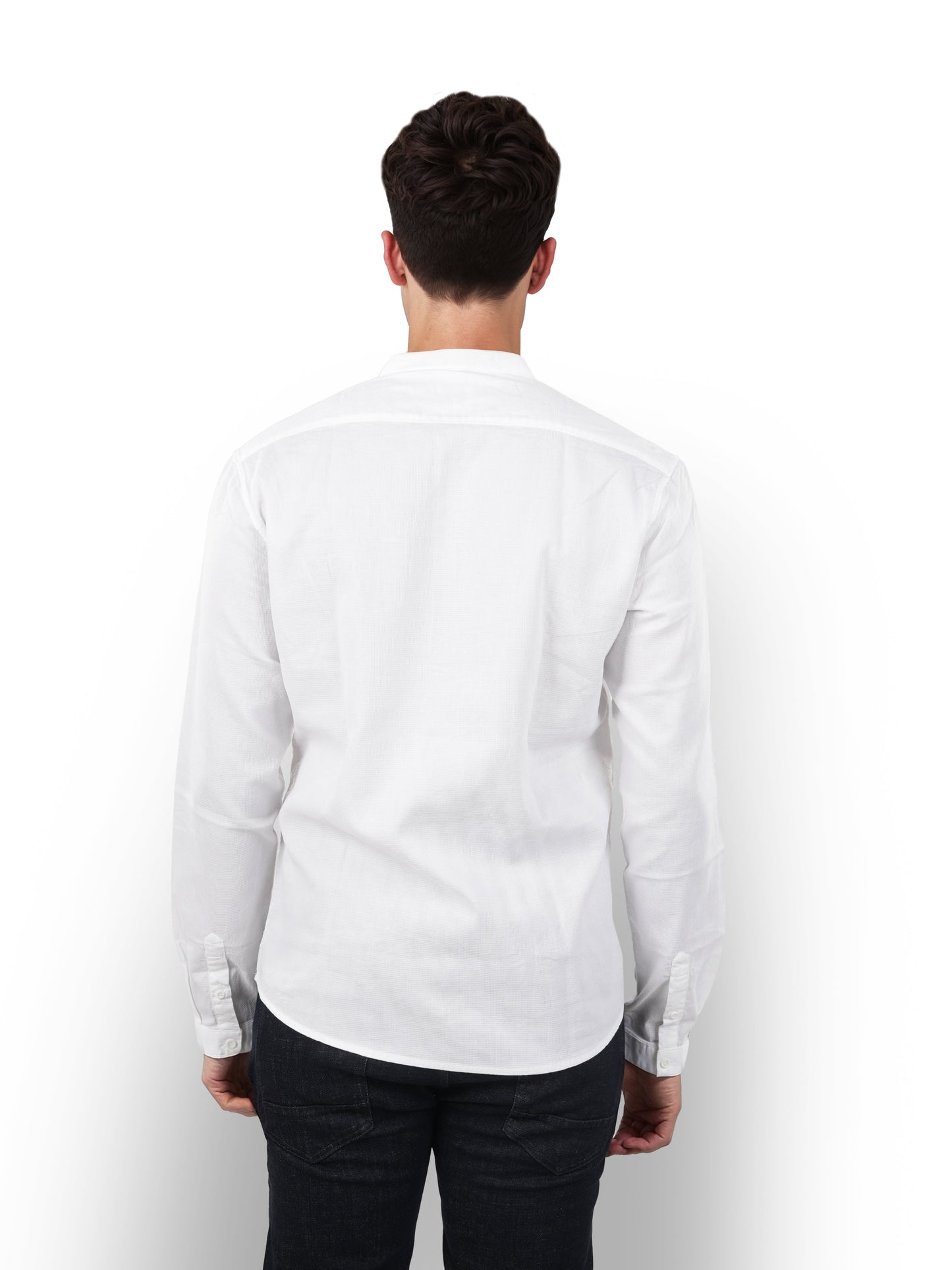 White Solid Cotton Shirt