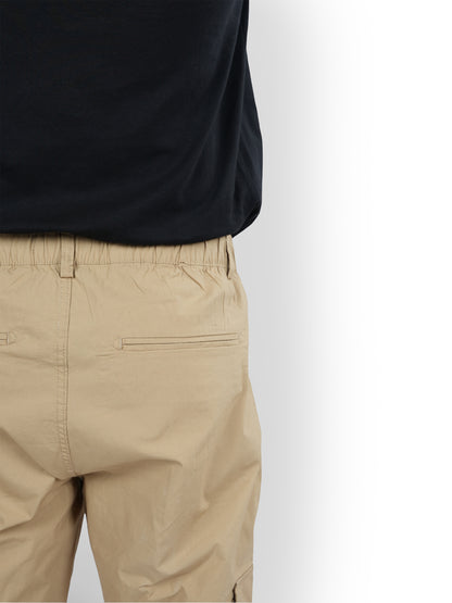 Beige Straight Fit Cargos