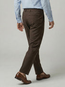 Celio Mens Brown Solid 24H Fit Polyester Casual Trouser