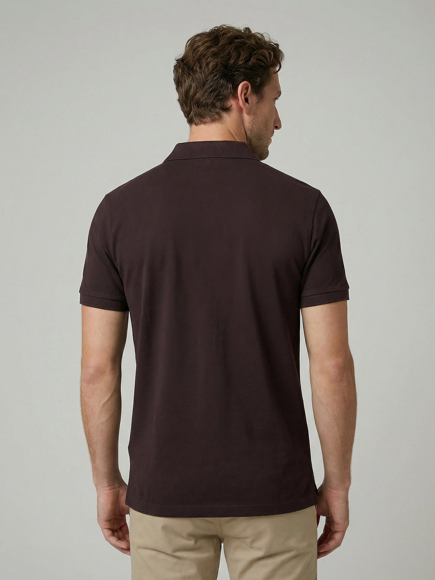 Celio Mens Brown Solid Slim Fit Cotton T-Shirts