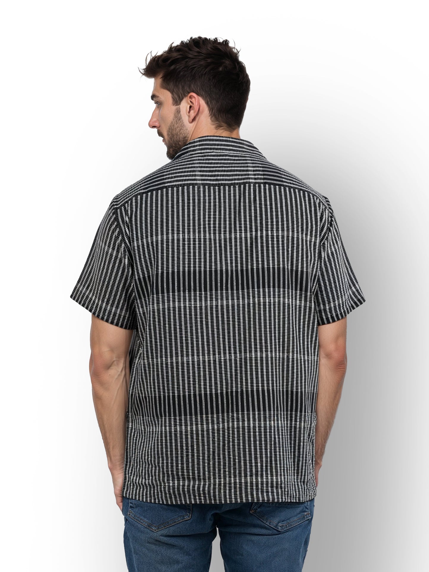 Black Checks Cotton Shirt