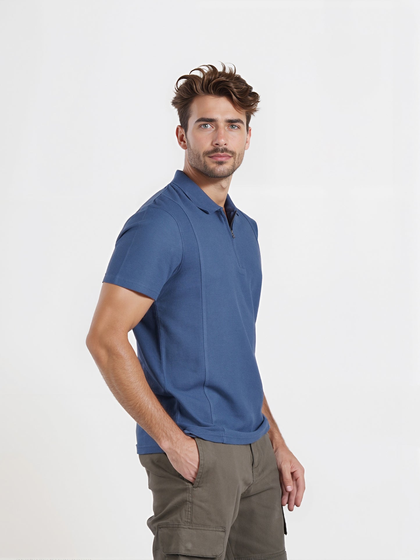 Celio* Men Blue Solid Regular Fit Fashion Tshirt