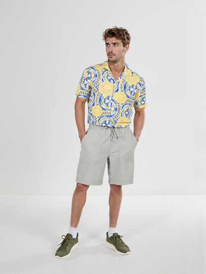 Celio* Cotton Regular Fit Green Bermuda