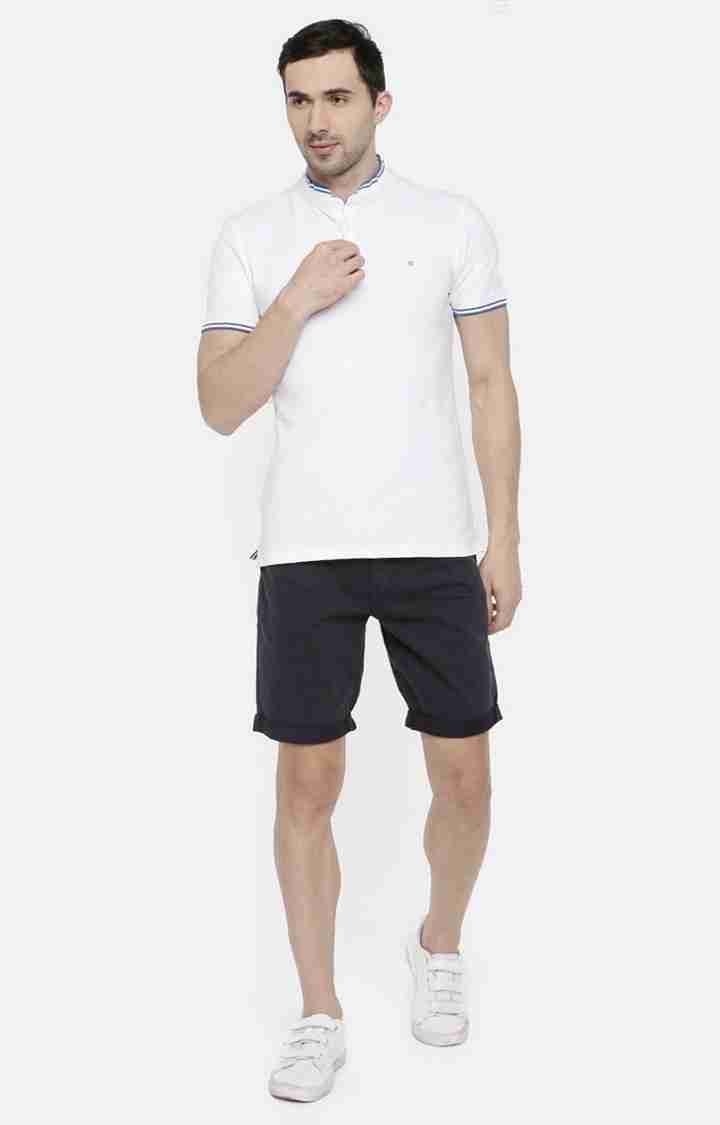 Navy Blue Regular Fit Shorts