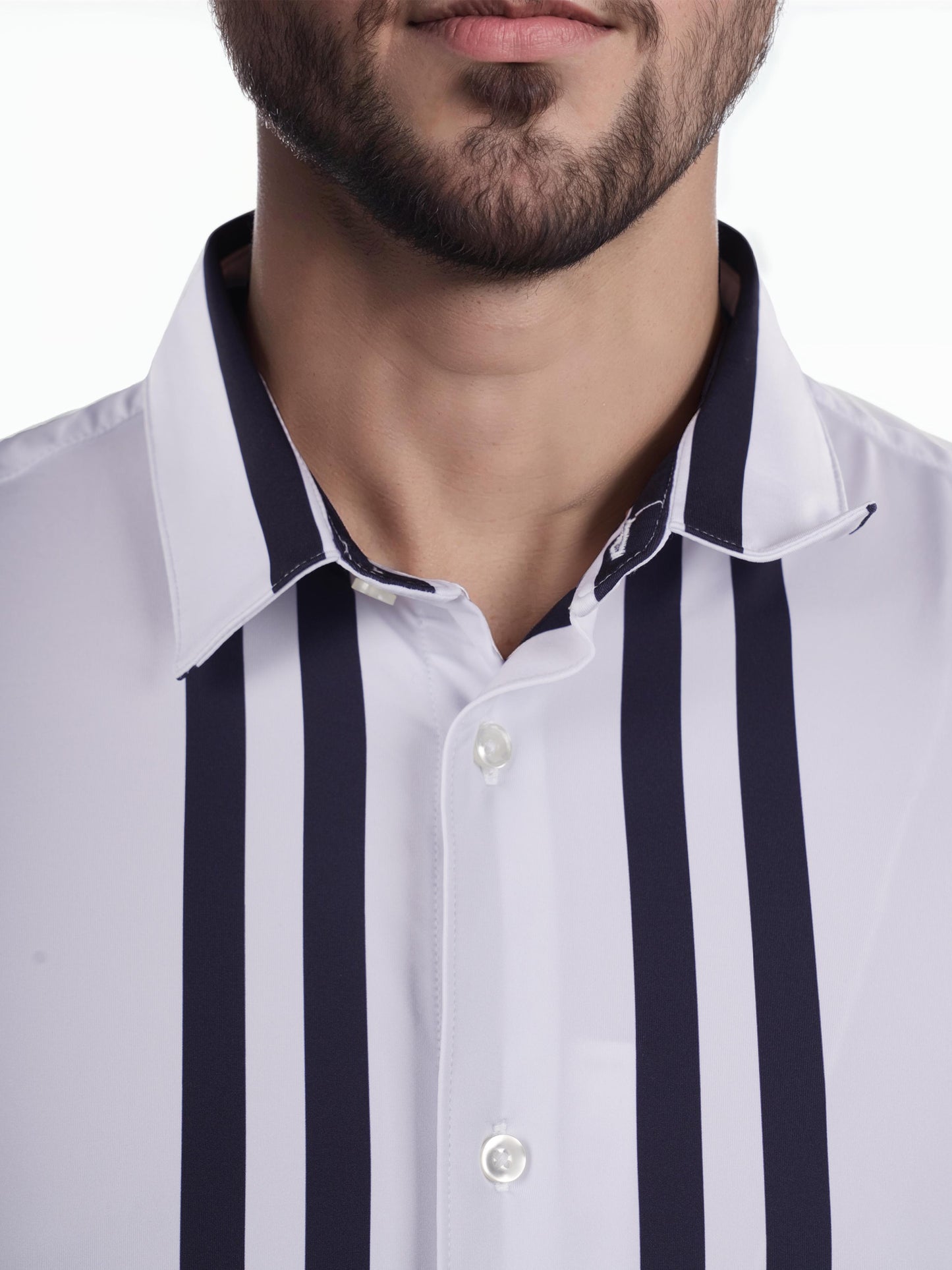 White Striped Nylon Shirt