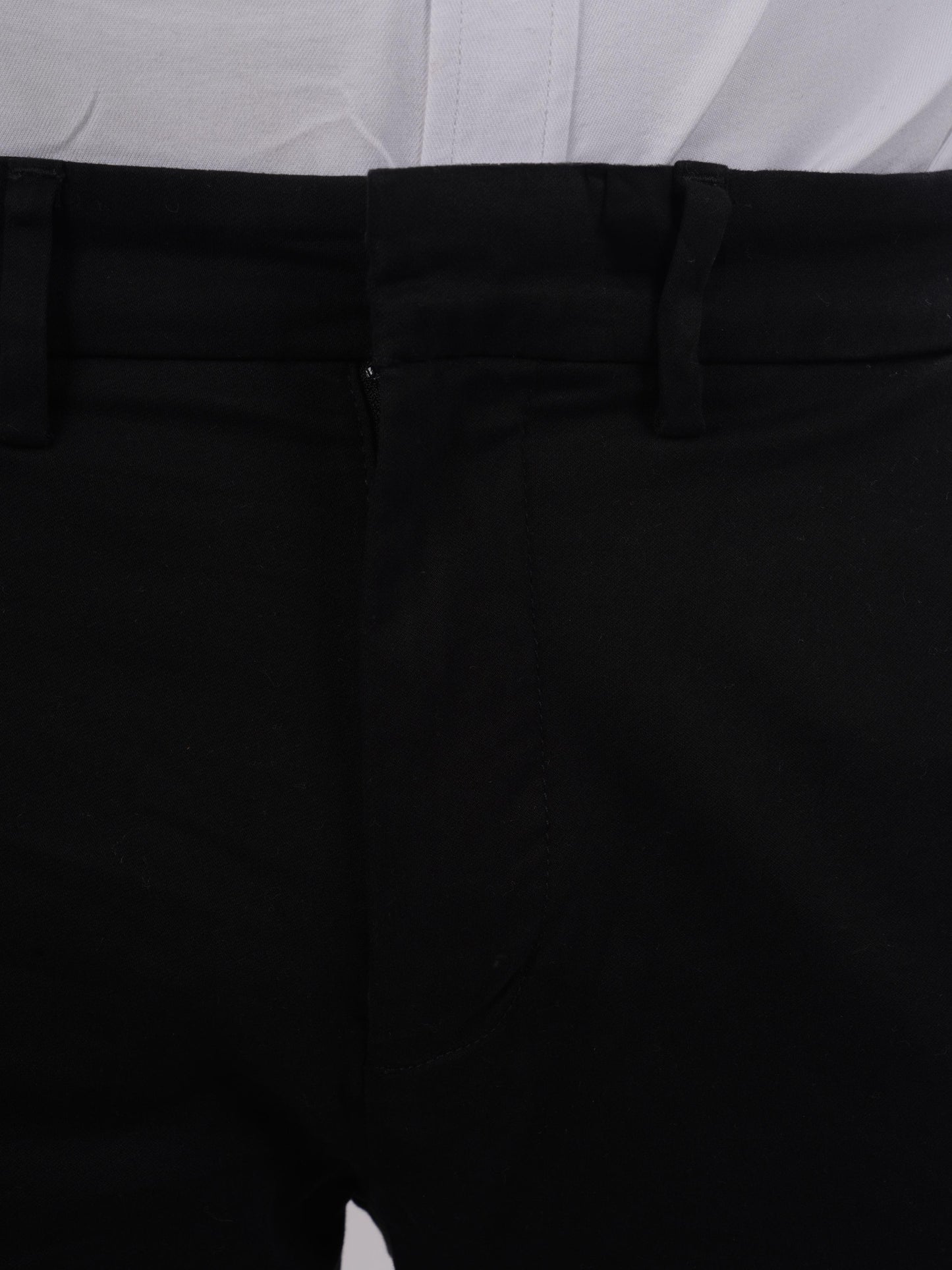 Black Straight Fit Trousers