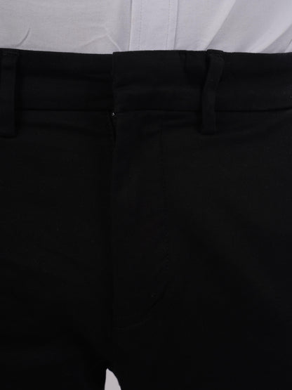 Black Straight Fit Trousers