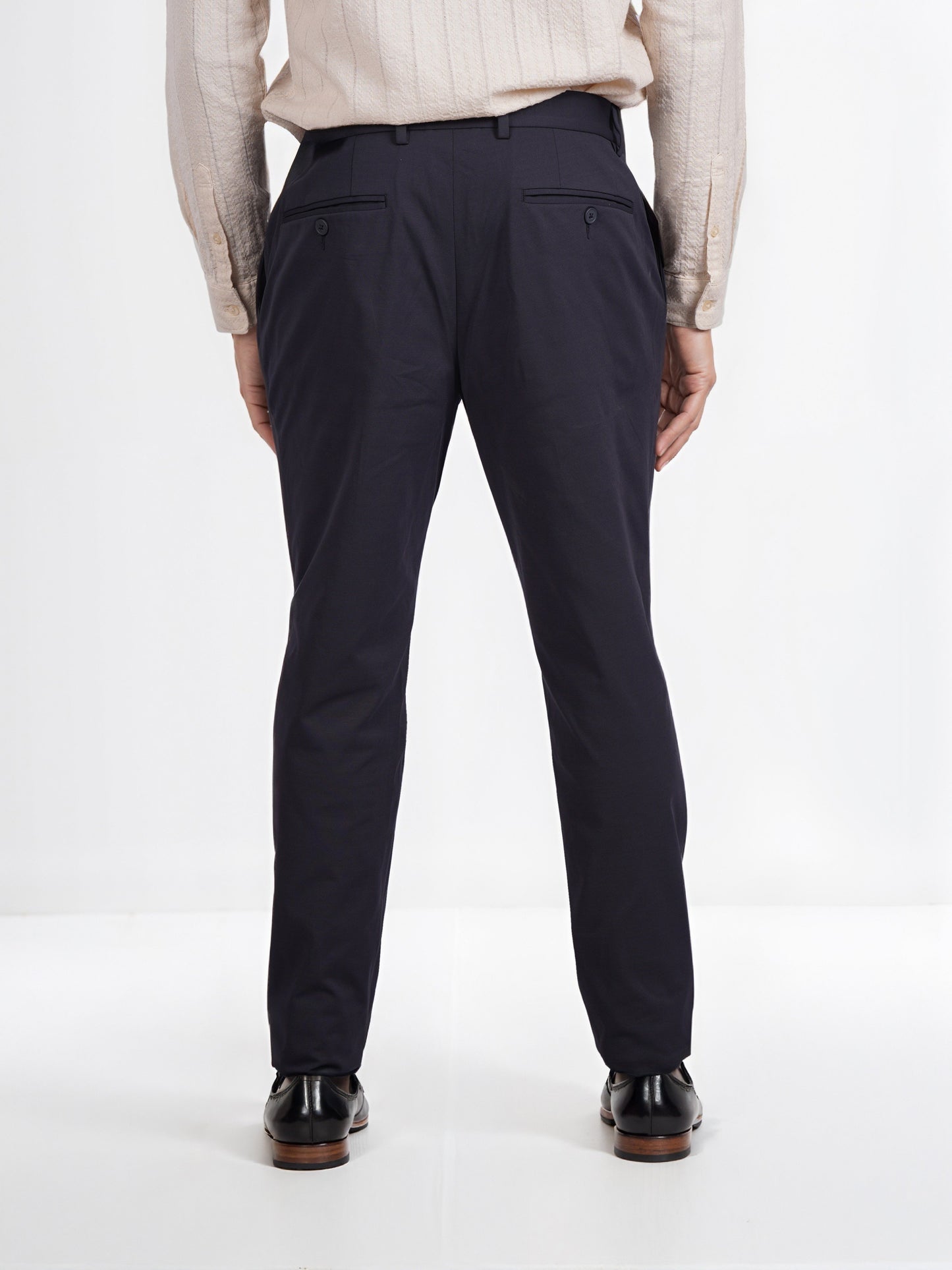 Celio* Men Grey Solid Slim Fit Cotton Knit Trouser