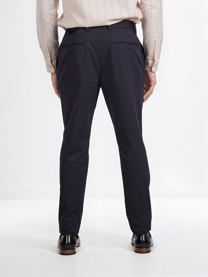 Celio* Men Grey Solid Slim Fit Cotton Knit Trouser