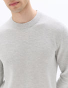 Regular Fit 100% Cotton Solid Crew Neck Sweaters
