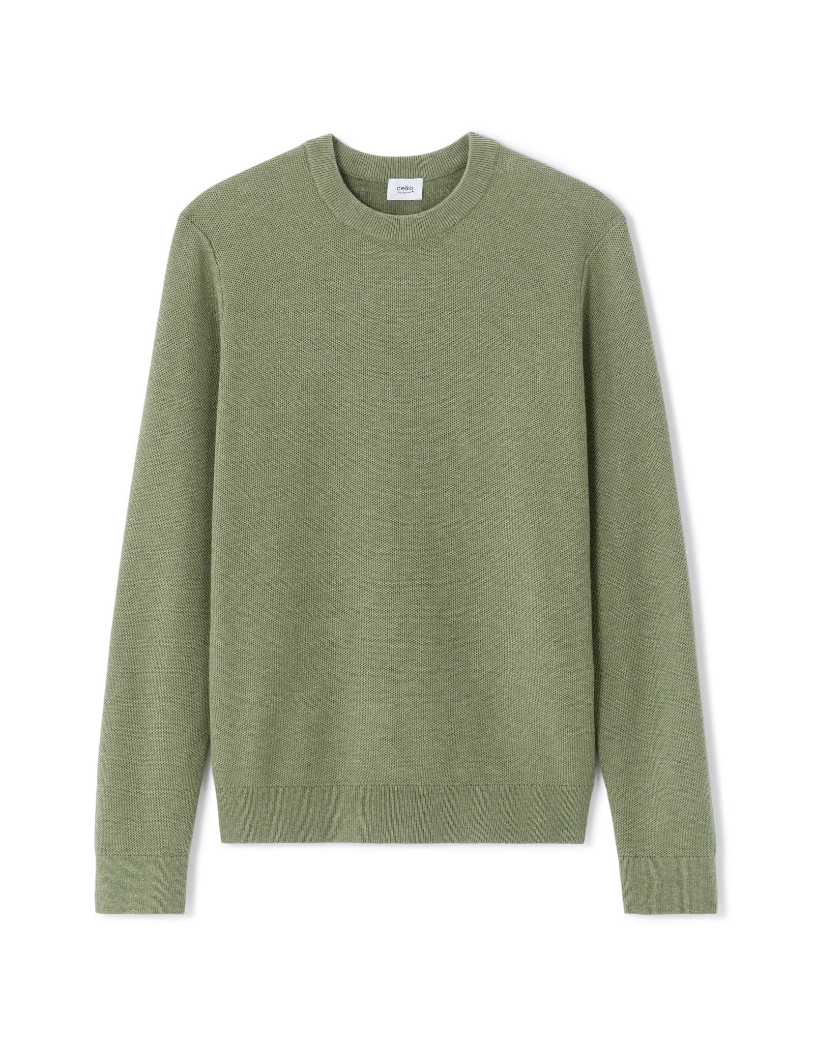 Regular Fit 100% Cotton Solid Crew Neck Sweaters