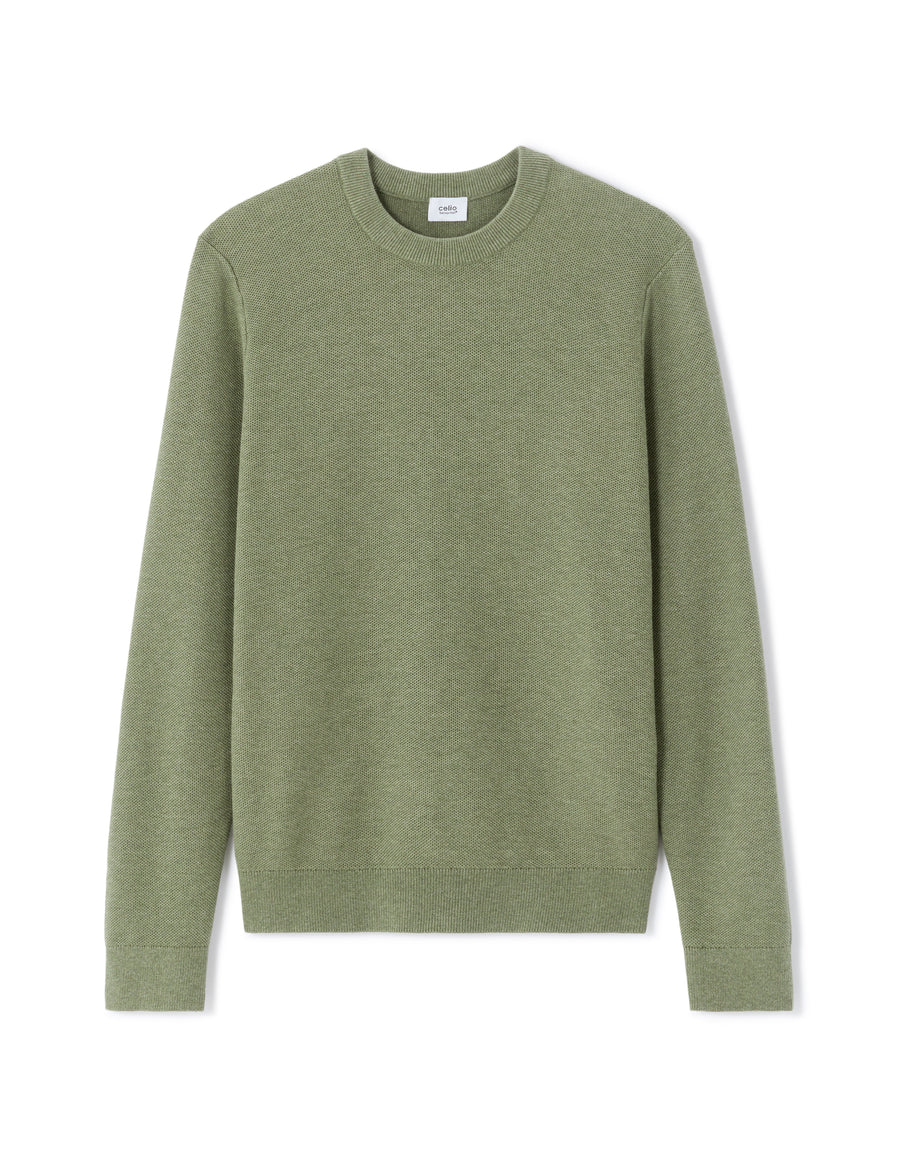 Regular Fit 100% Cotton Solid Crew Neck Sweaters