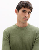 Regular Fit 100% Cotton Solid Crew Neck Sweaters