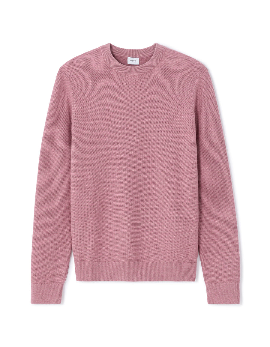 Regular Fit 100% Cotton Crew Neck Sweaters - Pink