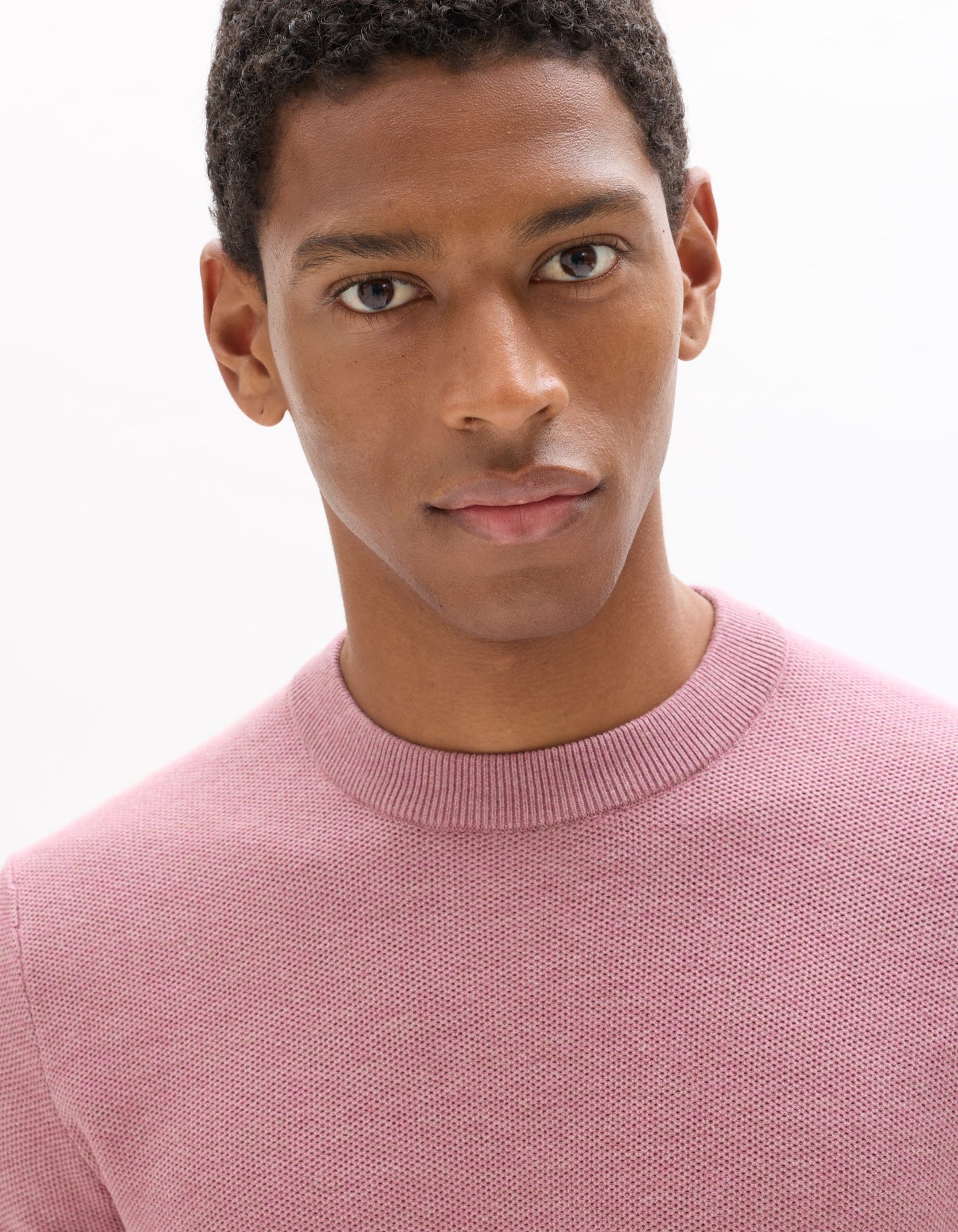 Regular Fit 100% Cotton Crew Neck Sweaters - Pink