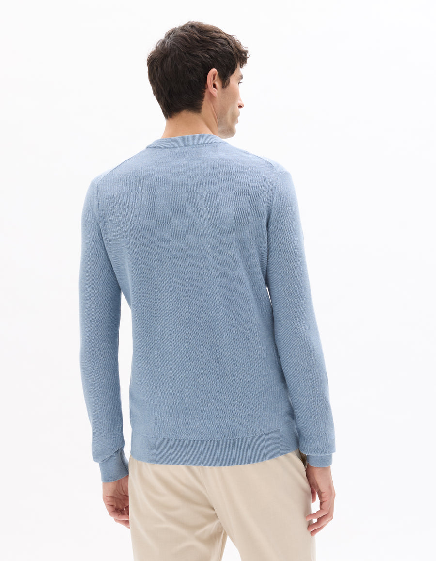 Regular Fit 100% Cotton Solid Crew Neck Sweaters