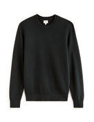 Regular Fit 100% Cotton Crew Neck Sweaters - Black