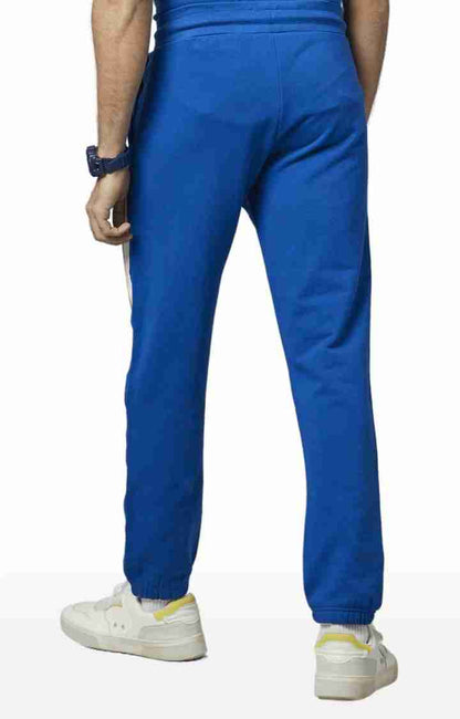 Mumbai Indians - Navy Blue Printed Cotton Jogger Track Pants