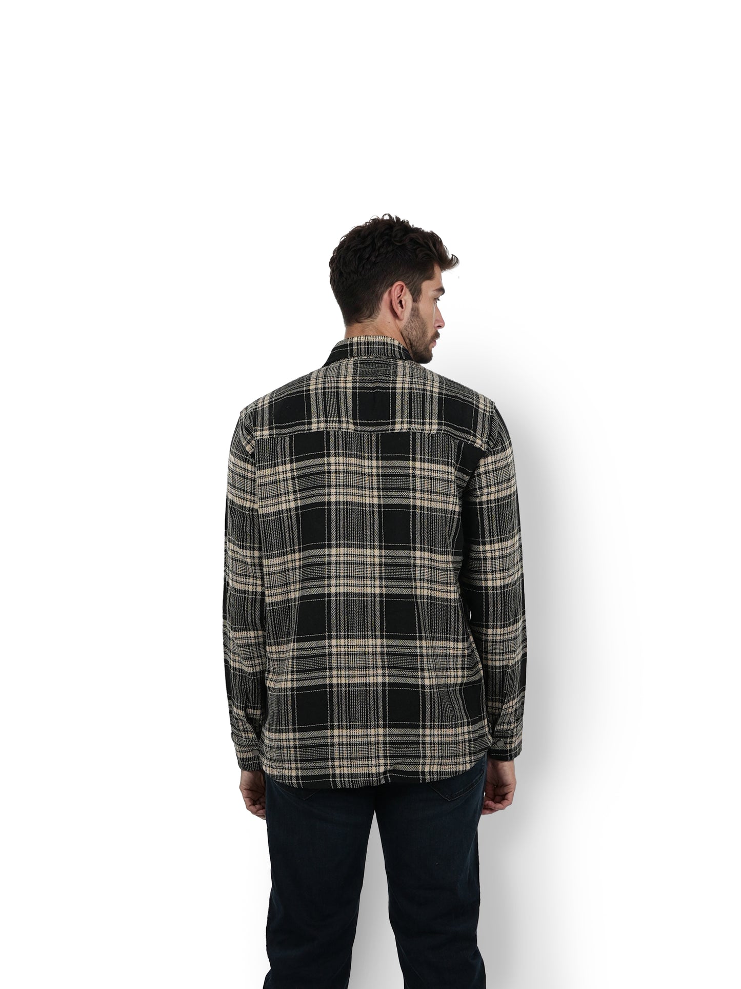 Black Checks Cotton Shirt