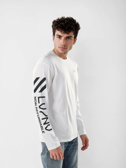 UFC - White Printed Oversized Cotton T-shirt