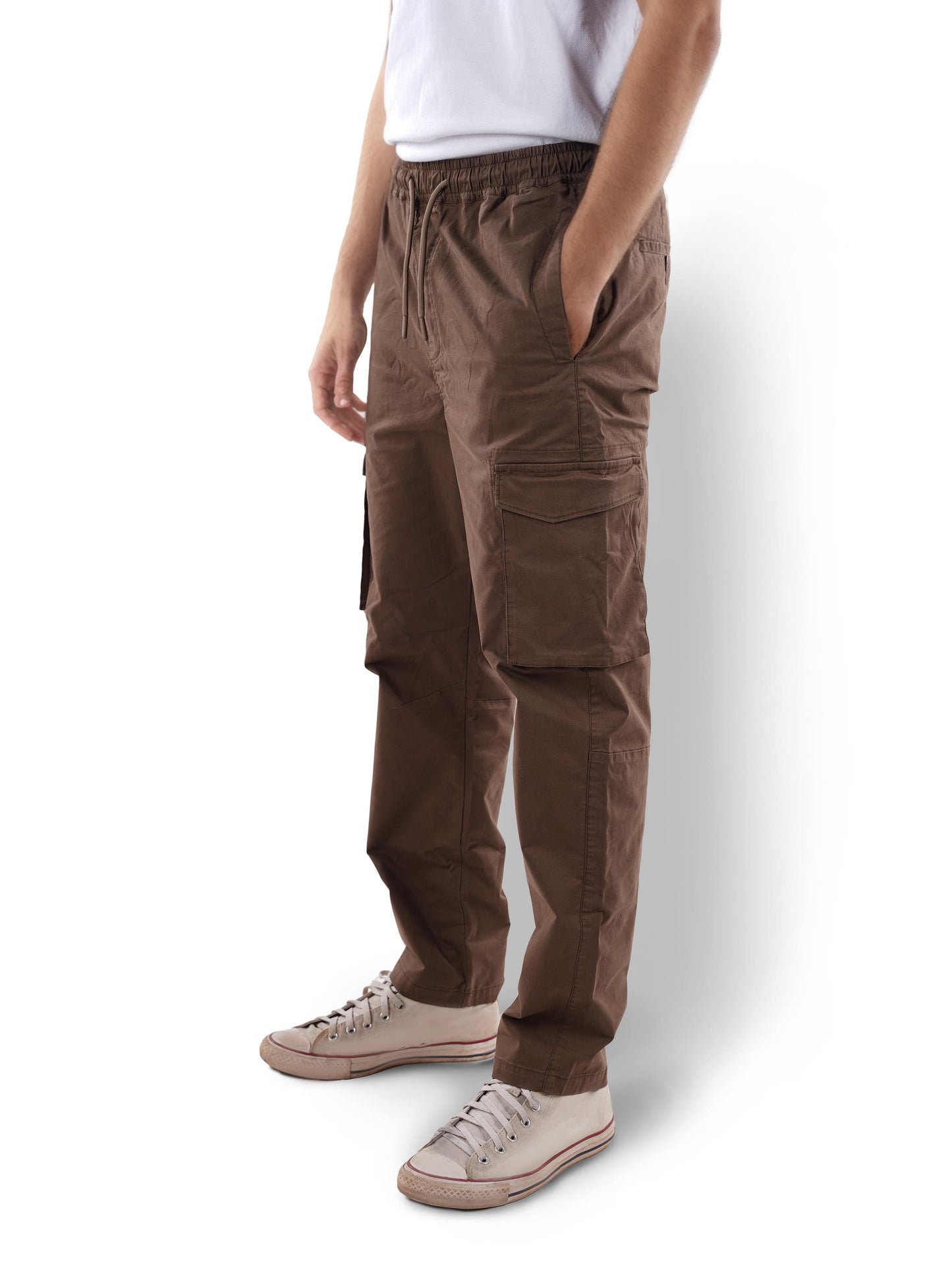 Brown Straight Fit Cargos