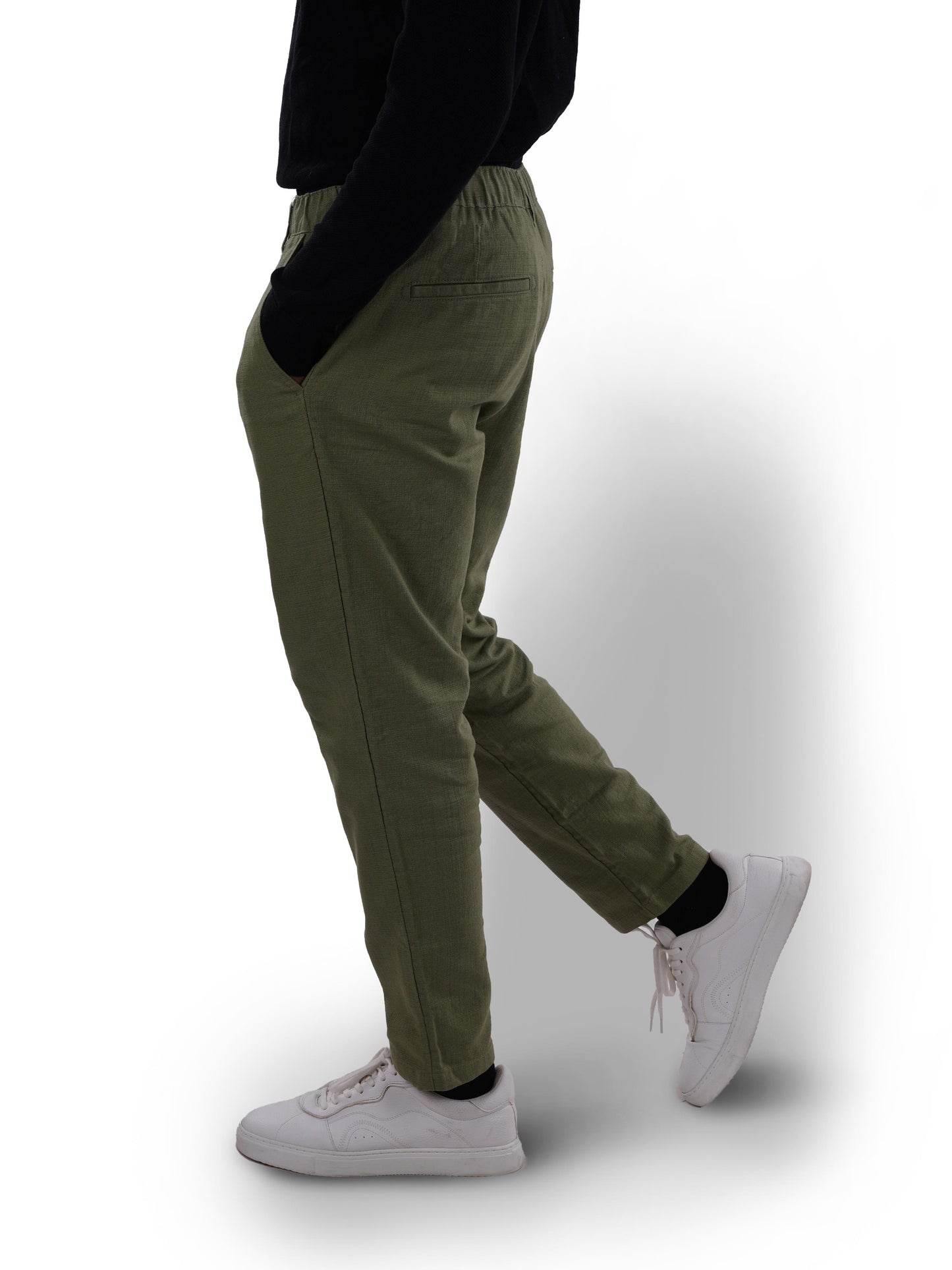 Green Regular Fit Trousers