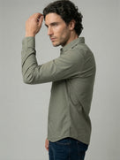 Celio Mens Olive Solid Regular Fit Cotton Shirts