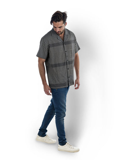 Black Checks Cotton Shirt