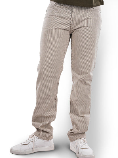 Beige Straight Fit Jeans