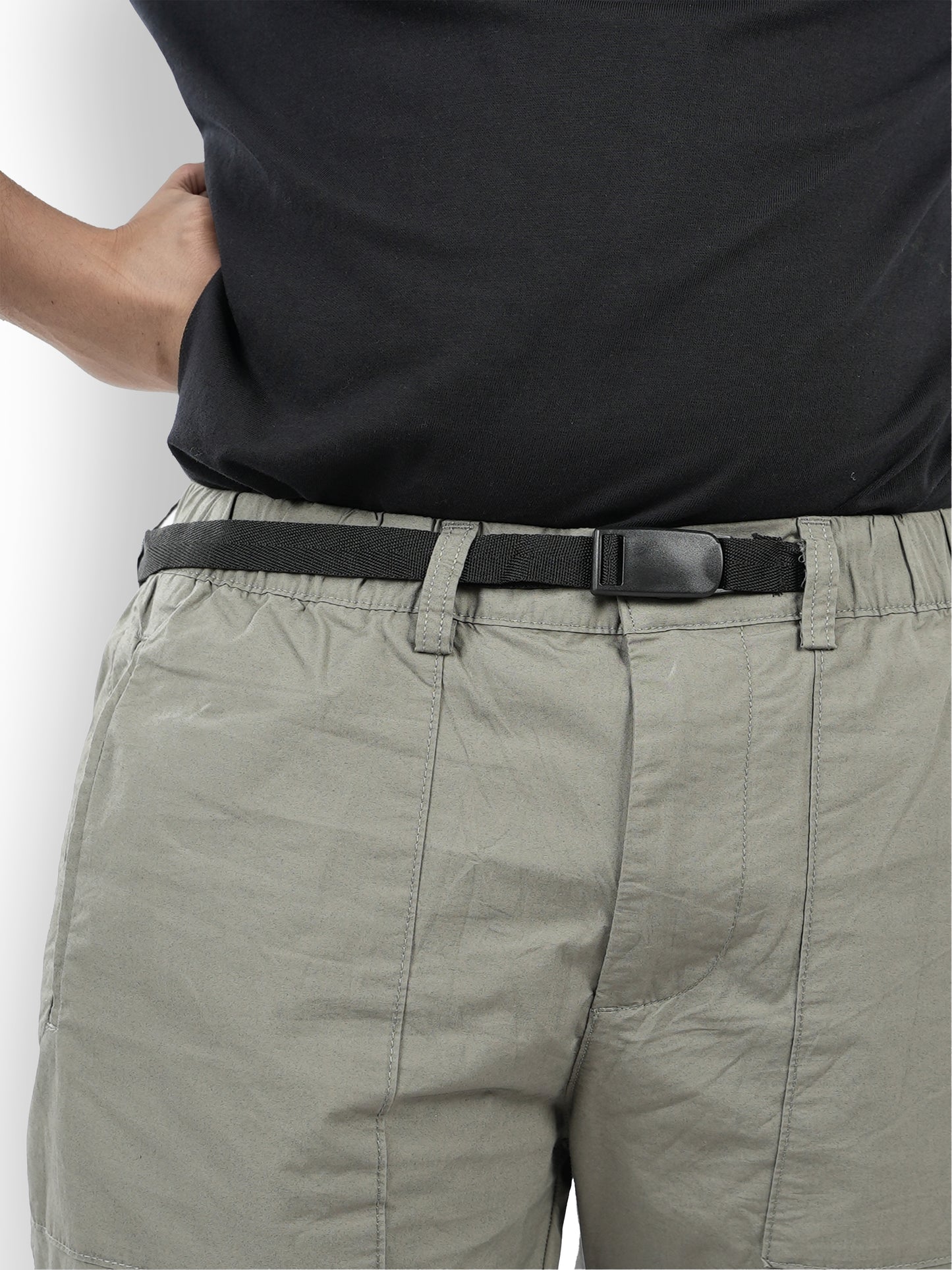 Celio* Cotton-Blend Straight Fit Olive Trousers