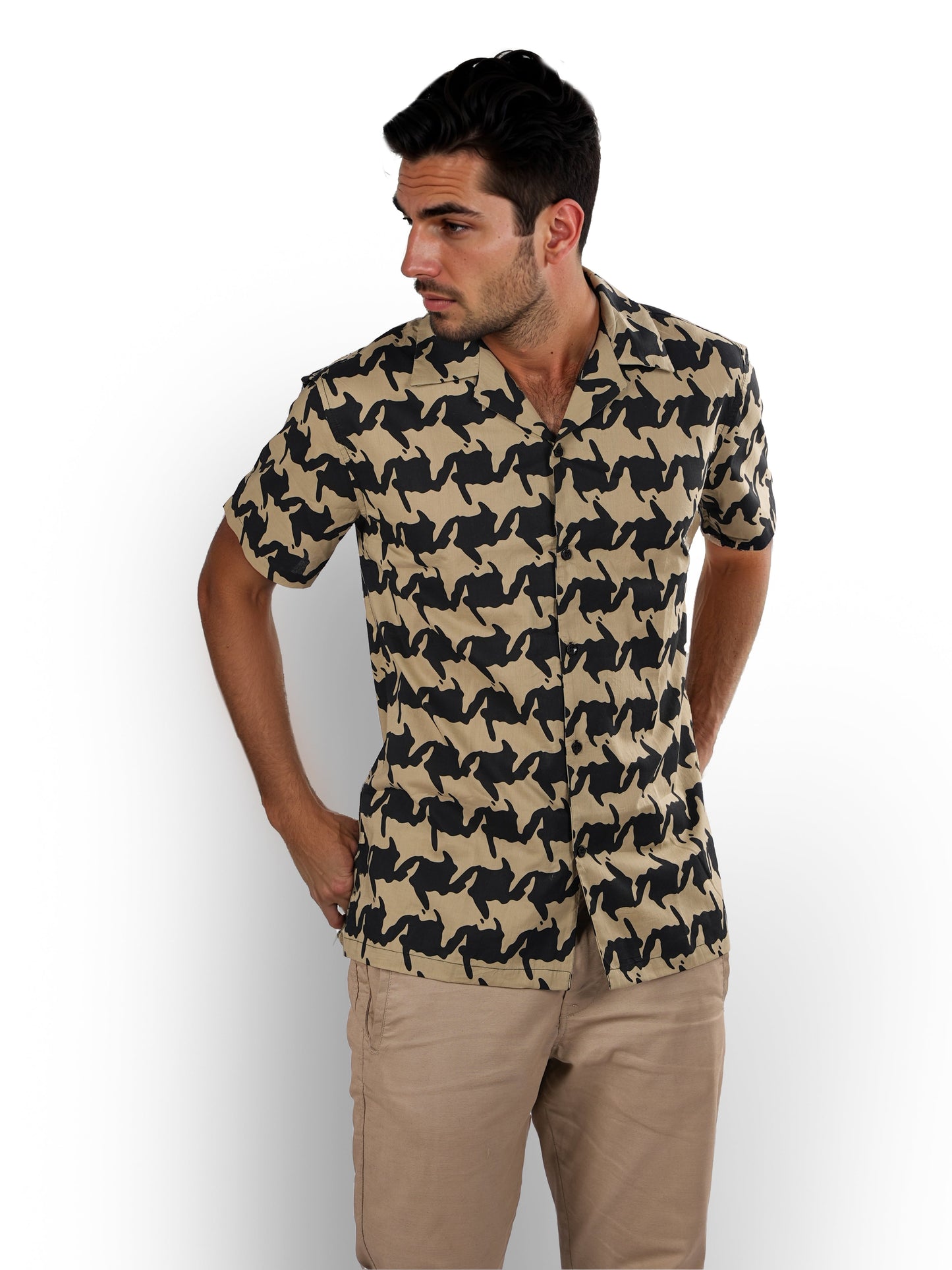 Black Printed Cotton Shirt