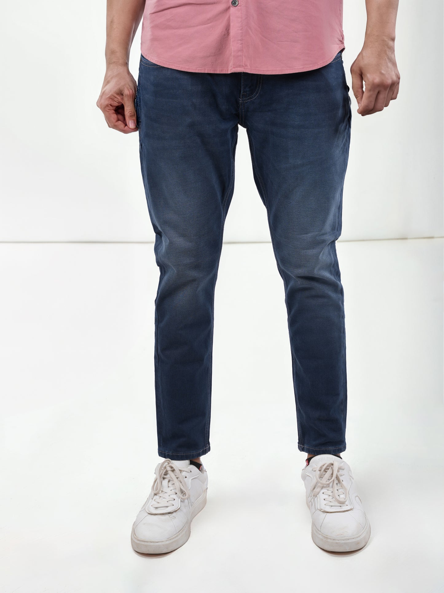 Blue Skinny Ankle Length Jeans