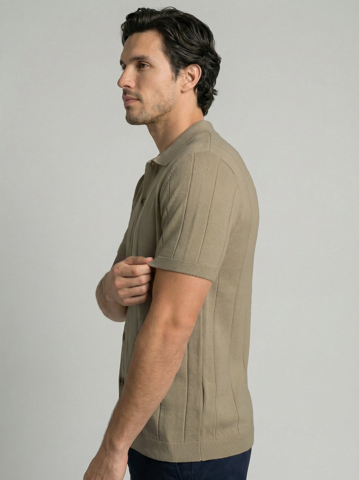 Celio Mens Beige Solid Regular Fit Cotton T-Shirts