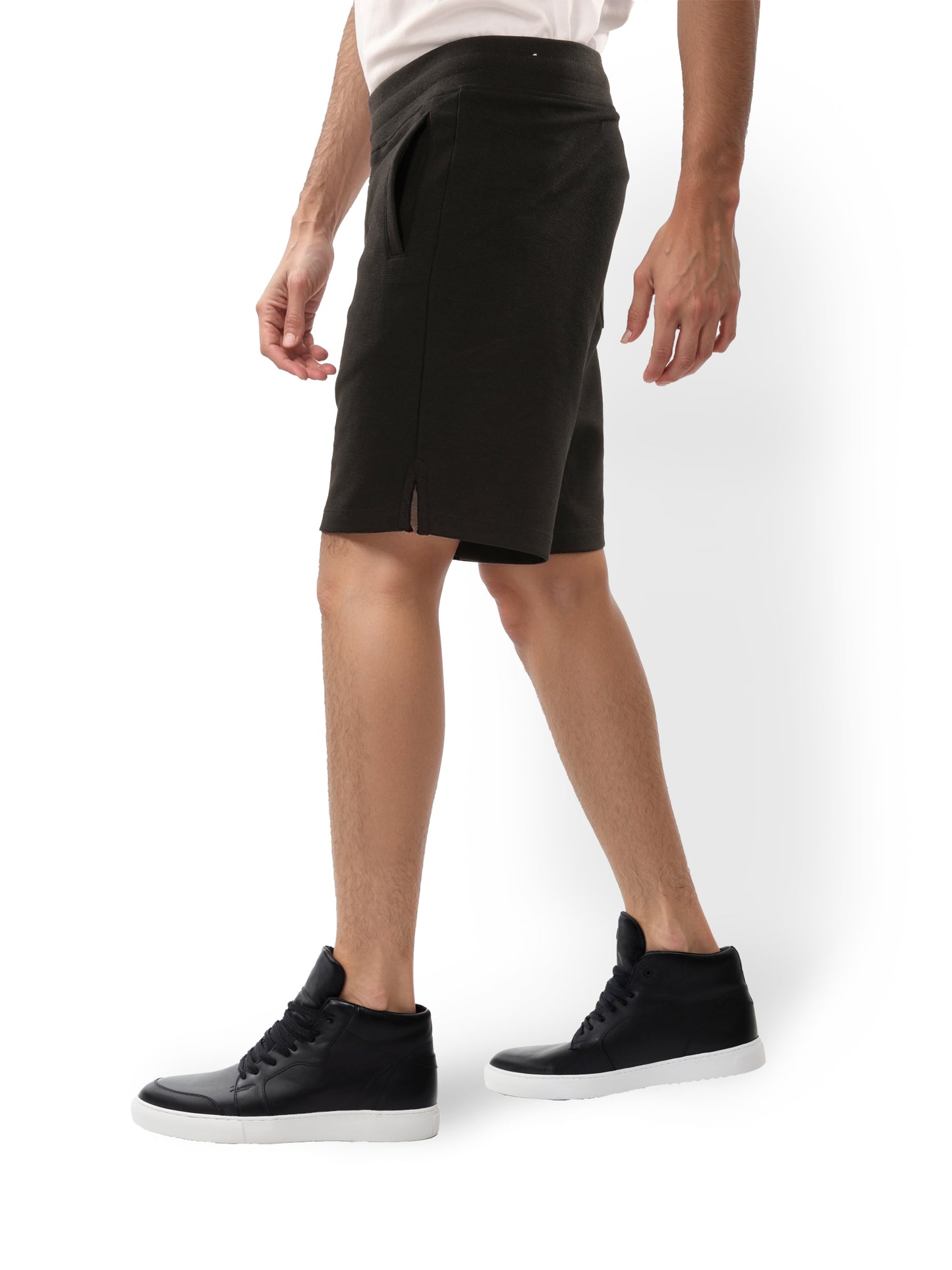 Black Regular Fit Shorts