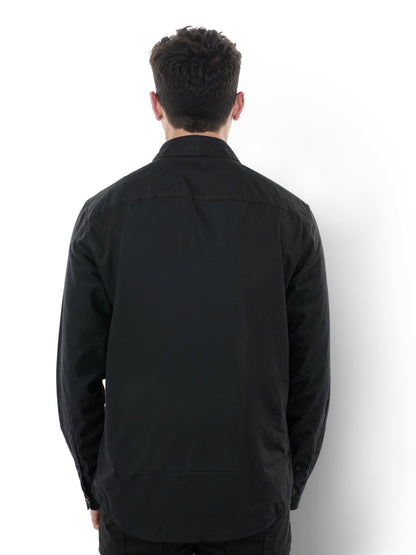 Black Solid Cotton Shirt