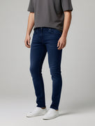 Celio Mens Blue Knit | Dobby Slim Fit Cotton Jeans